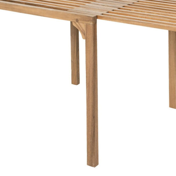HomeRoots 60" Natural Solid Wood Extendable Table – Versatile Acacia Dining for Indoor & Outdoor Gatherings 667667