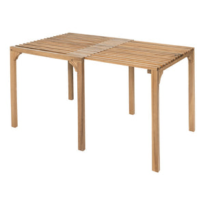 HomeRoots 60" Natural Solid Wood Extendable Table – Versatile Acacia Dining for Indoor & Outdoor Gatherings 667667