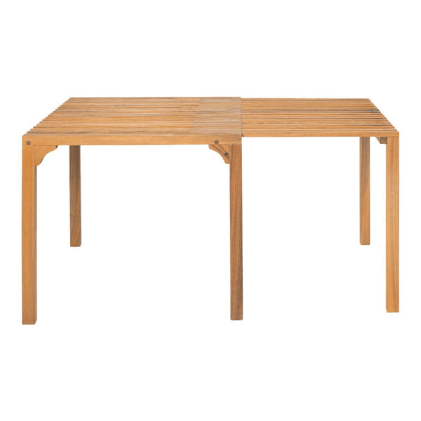 HomeRoots 60" Natural Solid Wood Extendable Table – Versatile Acacia Dining for Indoor & Outdoor Gatherings 667667