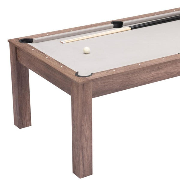 HomeRoots 85" Brown Convertible Game Table & Dining Table - Multifunctional Design for Fun Gatherings! 667668