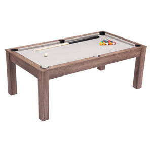 HomeRoots 85" Brown Convertible Game Table & Dining Table - Multifunctional Design for Fun Gatherings! 667668