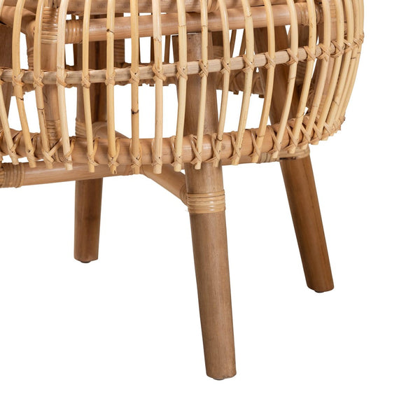 English Elm Bohemian Natural Rattan Accent Chair with Braided Arms for Eclectic Living Rooms B2750P467679