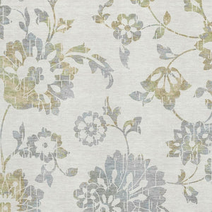 HomeRoots 8' X 10' Ivory Gray Gold Floral Area Rug - Washable, UV Resistant, Durable Design for High-Traffic Areas 667919