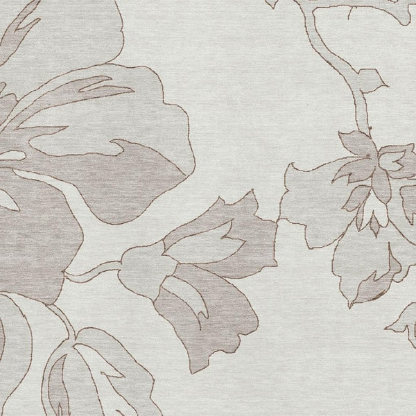HomeRoots 8' X 10' Ivory Floral Area Rug - Durable, Washable, UV Protected Design for Stylish Living Spaces 667985