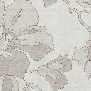 HomeRoots 9' X 12' Ivory and Gray Floral Area Rug - Durable, Washable, UV Protected, Stain-Resistant Beauty 667986