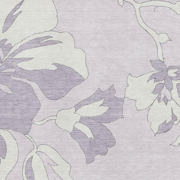 HomeRoots 10' X 14' Elegant Lavender and Ivory Floral Washable Area Rug with UV Protection for Easy Care 667993