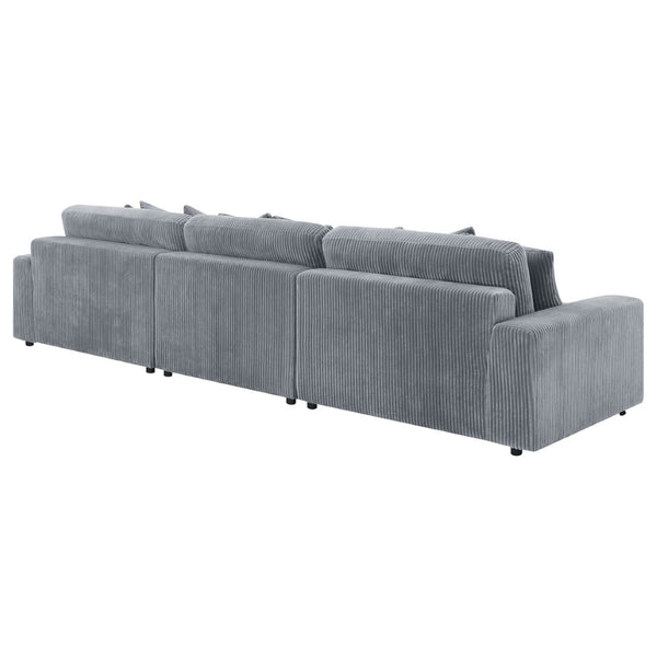 English Elm Cassidy Corduroy Sectional with Chaise Lounge for Relaxed Living Room Comfort B062S01422