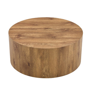 English Elm Cave Stone Patterned Mdf Round Coffee Table for Minimalist Industrial Living Rooms Wood W1151P460952