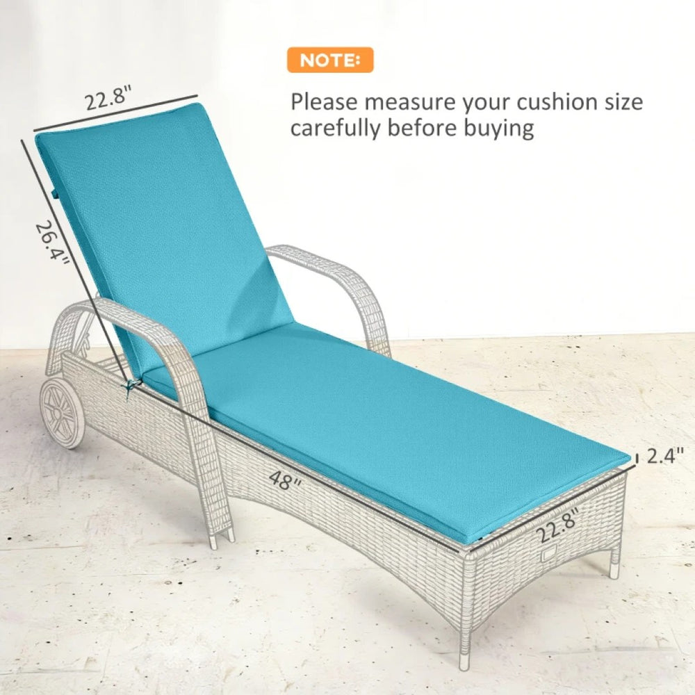 English Elm Lounge Chair Cushion Set of 2 with Upf 50 Polyester Foam Patio Chaise Pad T3971P459629