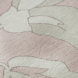 HomeRoots 9' X 12' Pink Floral Area Rug - Washable, UV-Protected, Stain-Resistant for Elegant Home Decor 668010