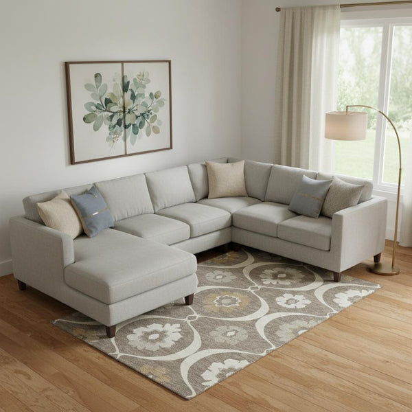 HomeRoots 8' X 10' Medallion Area Rug - Stylish, Washable, UV-Protected & Perfect for High-Traffic Spaces! 668039