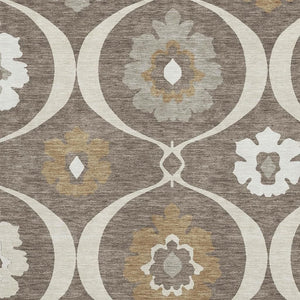 HomeRoots 8' X 10' Medallion Area Rug - Stylish, Washable, UV-Protected & Perfect for High-Traffic Spaces! 668039