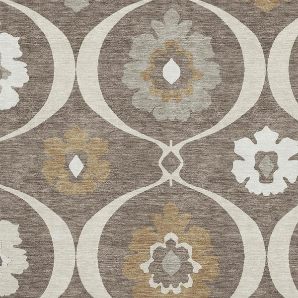 HomeRoots 8' X 10' Medallion Area Rug - Stylish, Washable, UV-Protected & Perfect for High-Traffic Spaces! 668039