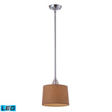 Insulator Glass 10'' Wide 1-Light Mini Pendant - Polished Chrome - Includes LED Bulb 66809-1-LED Elk Lighting