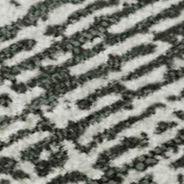 HomeRoots 8' X 10' Striped Washable Area Rug - Durable Black & Ivory Design with UV Protection for Homes 668099
