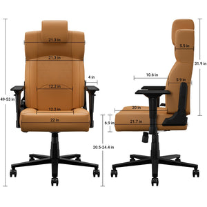 English Elm Bestoffice Ergonomic High Back Pu Leather Gaming Chair with Lumbar Support Flip Arms W1739P327882