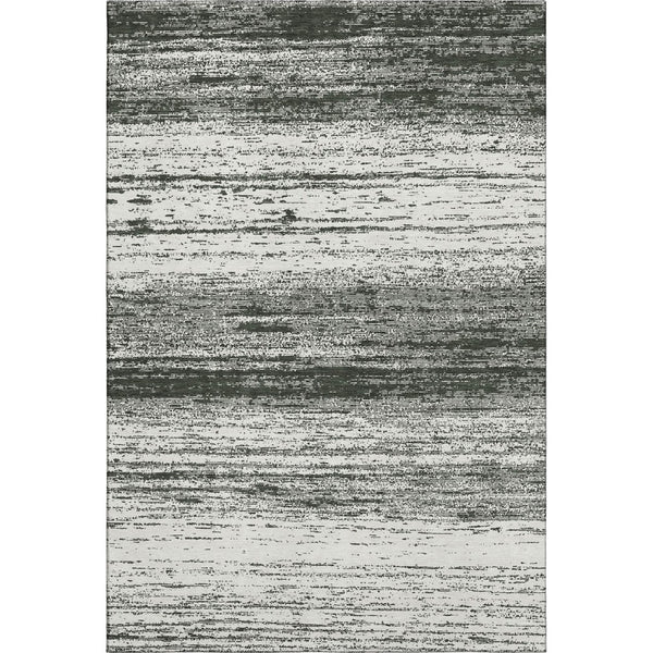 HomeRoots 9' X 12' Black And Ivory Striped Area Rug - Durable, Washable, UV-Protected for Indoor & Outdoor Use 668100