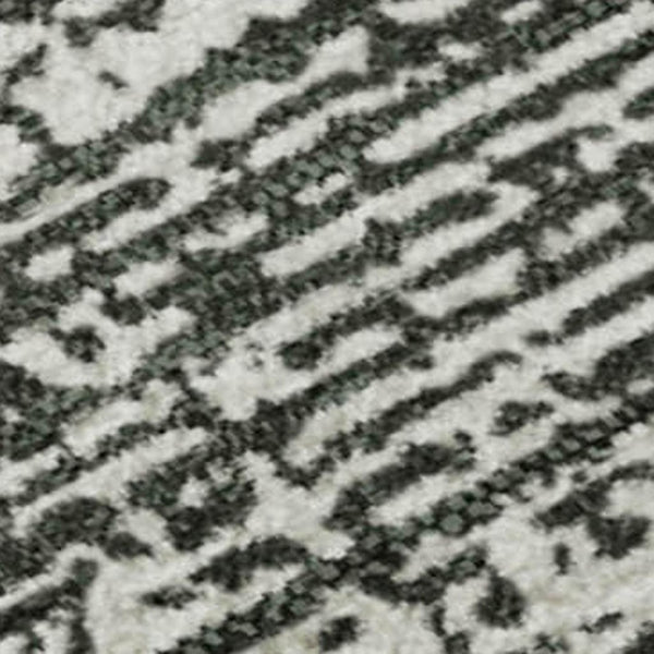 HomeRoots 9' X 12' Black And Ivory Striped Area Rug - Durable, Washable, UV-Protected for Indoor & Outdoor Use 668100