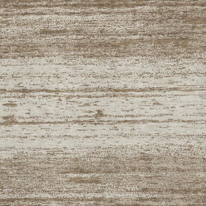 HomeRoots 9' X 12' Brown & Beige Striped Washable Area Rug with UV Protection for Busy Homes & Families 668106