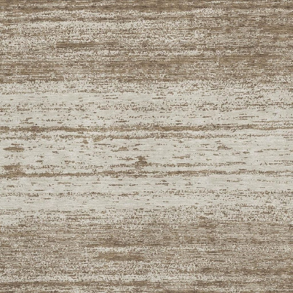HomeRoots 9' X 12' Brown & Beige Striped Washable Area Rug with UV Protection for Busy Homes & Families 668106