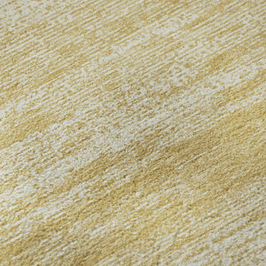 HomeRoots 8' X 10' Elegant Gold and Ivory Striped Area Rug - Washable, Durable, UV Protected for Any Home 668117