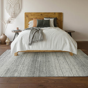 HomeRoots 10' Gray & Silver Striped Area Rug - Washable, UV-Protected, Durable & Stylish for Any Space! 668125