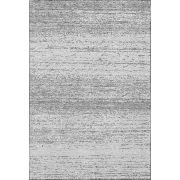 HomeRoots 10' Gray & Silver Striped Area Rug - Washable, UV-Protected, Durable & Stylish for Any Space! 668125