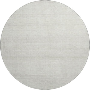 HomeRoots 8' Ivory and Beige Striped Washable Round Rug – Durable, UV Protected, Perfect for High-Traffic Areas! 668128