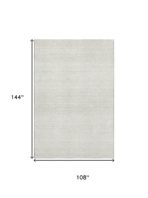 HomeRoots 9' X 12' Ivory And Beige Striped Area Rug - Soft, Washable, UV-Protected Design for High-Traffic Spaces 668130