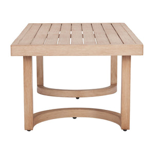 HomeRoots 51" Brown Aluminum Outdoor Coffee Table - Stylish, Durable, Low-Maintenance for Patios & Decks! 668132