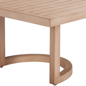HomeRoots 51" Brown Aluminum Outdoor Coffee Table - Stylish, Durable, Low-Maintenance for Patios & Decks! 668132