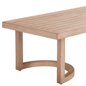 HomeRoots 51" Brown Aluminum Outdoor Coffee Table - Stylish, Durable, Low-Maintenance for Patios & Decks! 668132