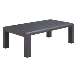 HomeRoots 48" Black Aluminum Outdoor Coffee Table – Sleek, Weather-Resistant Design for Modern Patios & Decks 668134