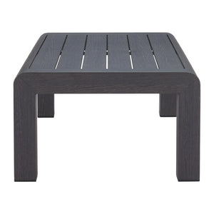 HomeRoots 48" Black Aluminum Outdoor Coffee Table – Sleek, Weather-Resistant Design for Modern Patios & Decks 668134