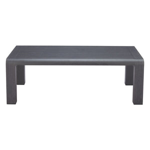 HomeRoots 48" Black Aluminum Outdoor Coffee Table – Sleek, Weather-Resistant Design for Modern Patios & Decks 668134