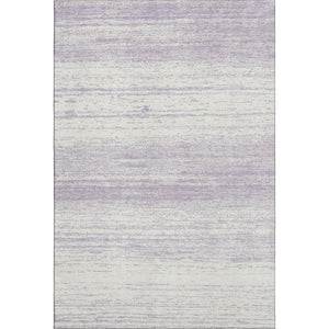HomeRoots 5' X 8' Elegant Lavender & Ivory Striped Washable Area Rug with UV Protection for Home Comfort 668135