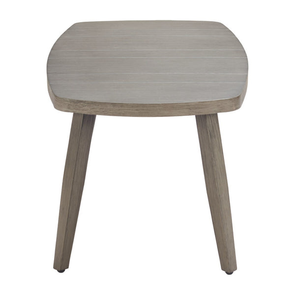 HomeRoots 43" Brown Aluminum Outdoor Coffee Table - Stylish, Durable & Low-Maintenance for Your Patio Gathering 668136