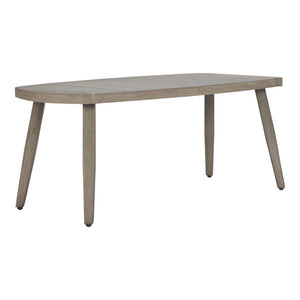 HomeRoots 43" Brown Aluminum Outdoor Coffee Table - Stylish, Durable & Low-Maintenance for Your Patio Gathering 668136