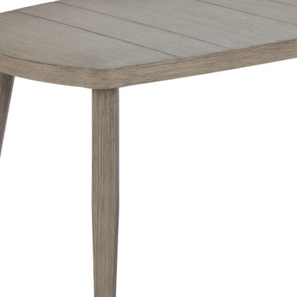 HomeRoots 43" Brown Aluminum Outdoor Coffee Table - Stylish, Durable & Low-Maintenance for Your Patio Gathering 668136
