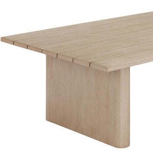 HomeRoots 48" Natural Aluminum Outdoor Coffee Table – Stylish, Durable, and Weather-Resistant for Every Season! 668138