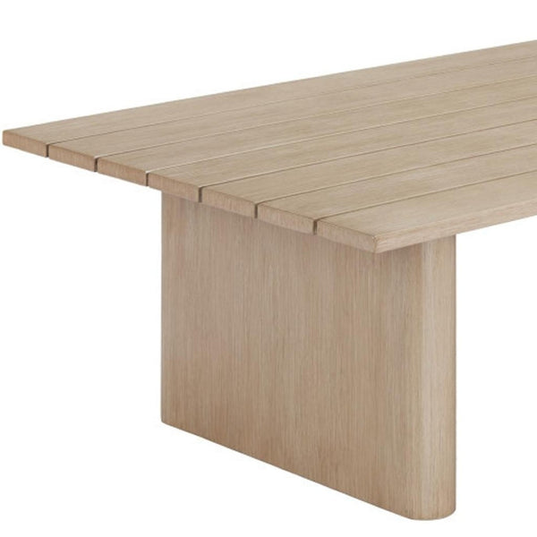 HomeRoots 48" Natural Aluminum Outdoor Coffee Table – Stylish, Durable, and Weather-Resistant for Every Season! 668138