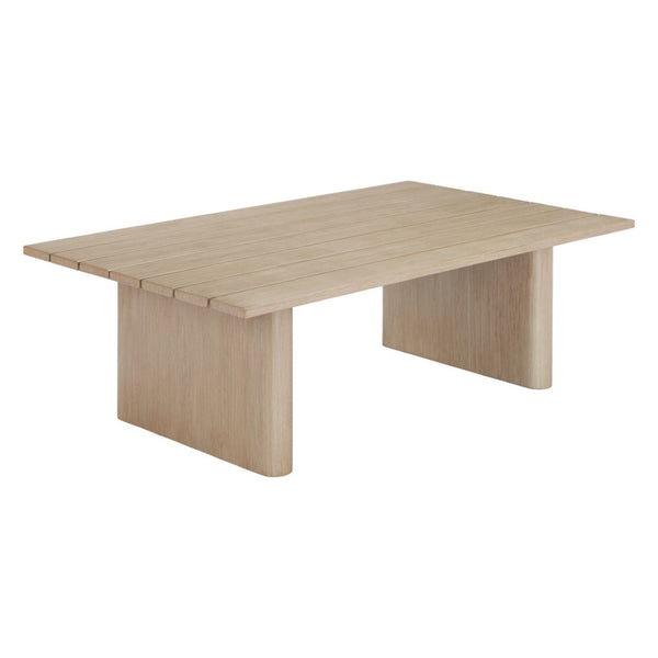 HomeRoots 48" Natural Aluminum Outdoor Coffee Table – Stylish, Durable, and Weather-Resistant for Every Season! 668138
