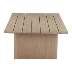 HomeRoots 48" Natural Aluminum Outdoor Coffee Table – Stylish, Durable, and Weather-Resistant for Every Season! 668138