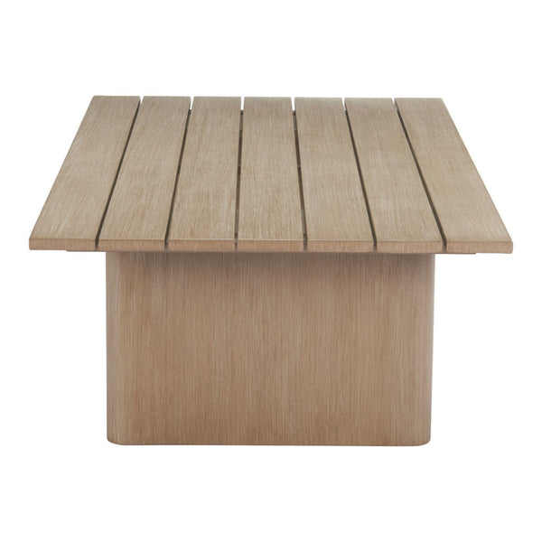 HomeRoots 48" Natural Aluminum Outdoor Coffee Table – Stylish, Durable, and Weather-Resistant for Every Season! 668138