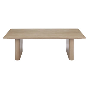 HomeRoots 48" Natural Aluminum Outdoor Coffee Table – Stylish, Durable, and Weather-Resistant for Every Season! 668138