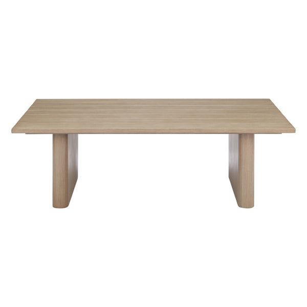 HomeRoots 48" Natural Aluminum Outdoor Coffee Table – Stylish, Durable, and Weather-Resistant for Every Season! 668138