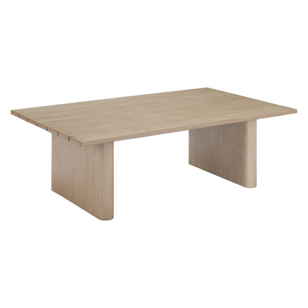 HomeRoots 48" Natural Aluminum Outdoor Coffee Table – Stylish, Durable, and Weather-Resistant for Every Season! 668138