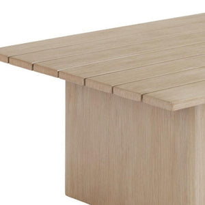 HomeRoots 48" Natural Aluminum Outdoor Coffee Table – Stylish, Durable, and Weather-Resistant for Every Season! 668138