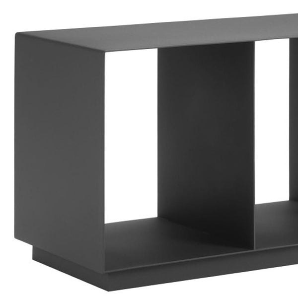 HomeRoots 36" Charcoal Aluminum Outdoor Coffee Table - Modern, Durable Design for Stylish Patios & Gatherings 668140
