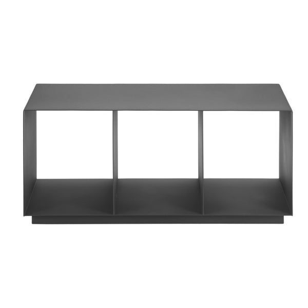 HomeRoots 36" Charcoal Aluminum Outdoor Coffee Table - Modern, Durable Design for Stylish Patios & Gatherings 668140